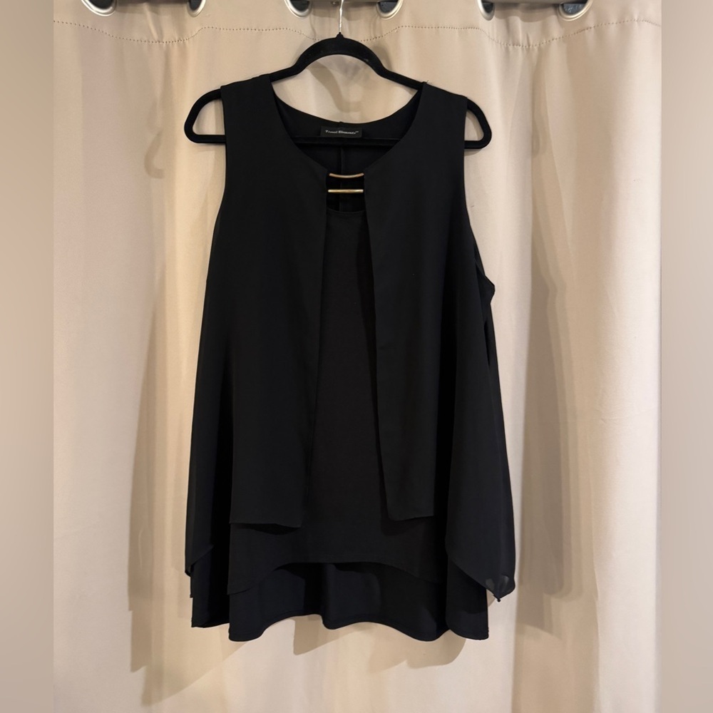 Travel Elements Black Sleeveless Top